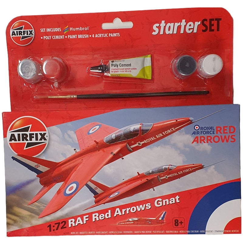 Airfix Small Starter Set -  RAF Red Arrows Gnat