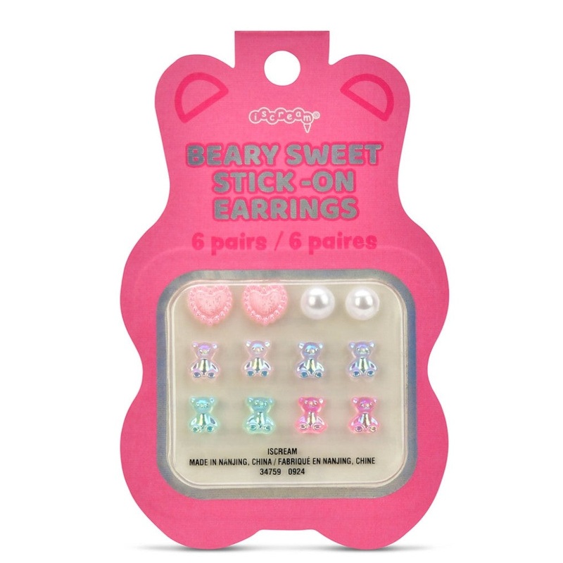 Beary Sweet Stick On Earrings