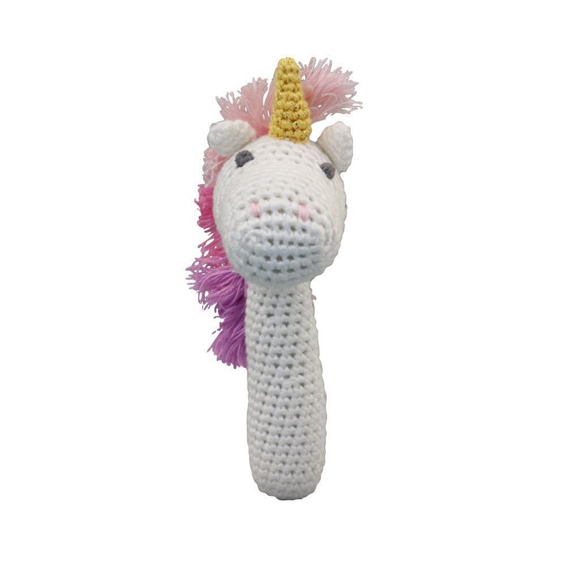 Unicorn Stick 6" Rattle