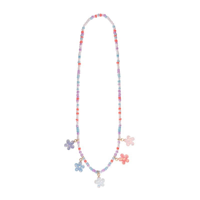 Boutique Shimmer Flower Necklace