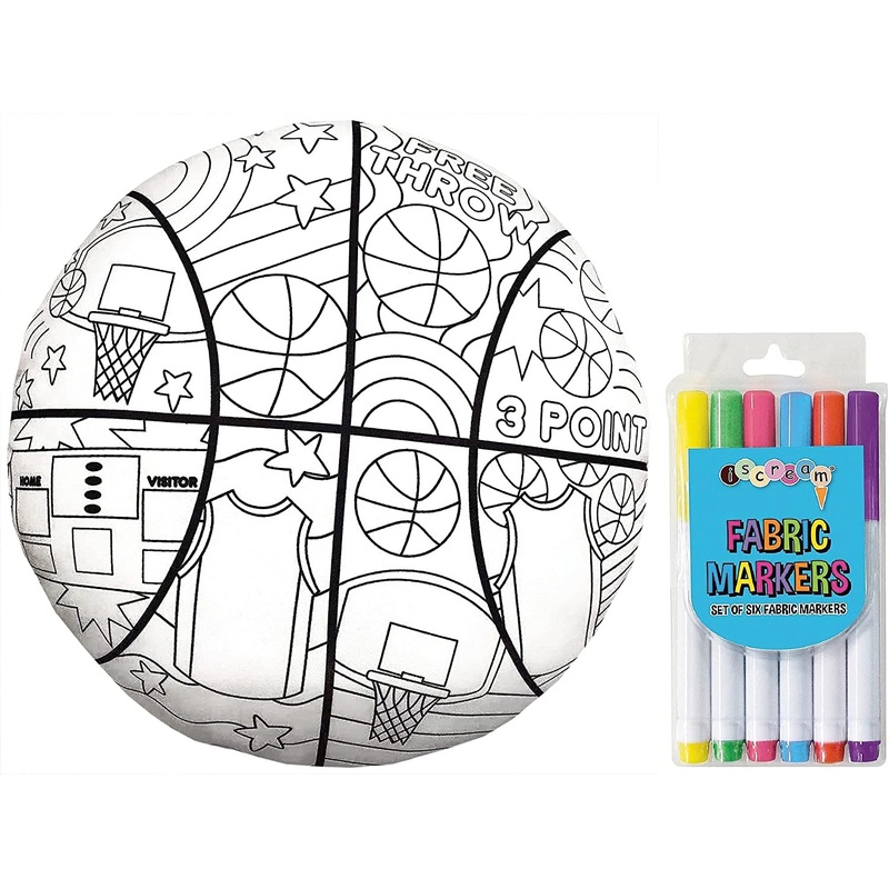 Basketball Color Me Pillow