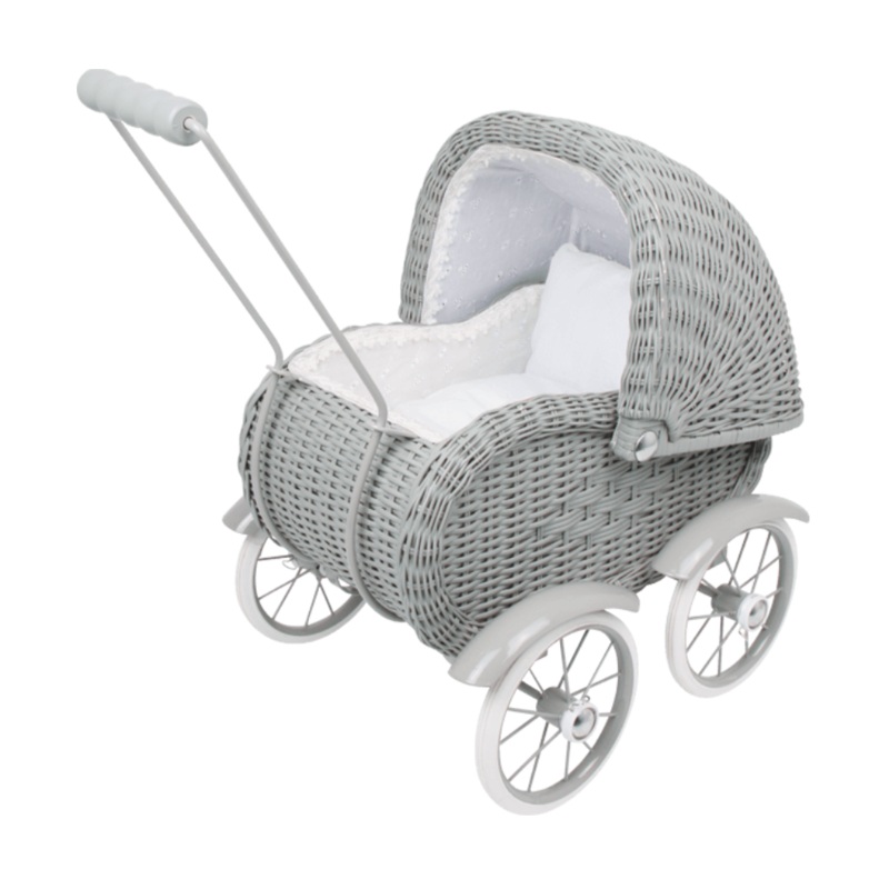 Vintage Grey Baby Doll Pram