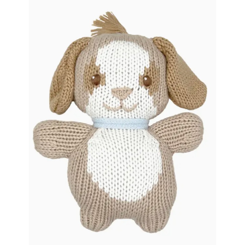 Blue Dog Zubaby 5" Knit Rattle