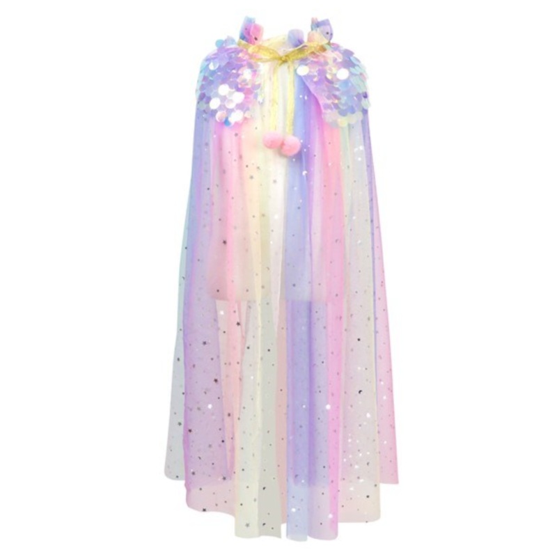 Unicorn Princess Rainbow Tulle Party Cape