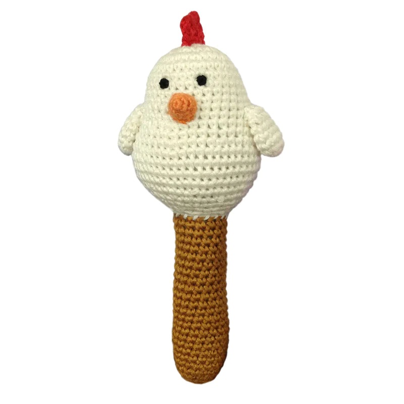 White Hen Ring Rattle