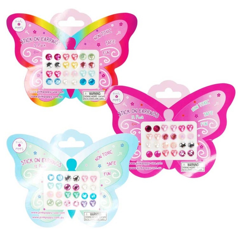 Blossom Stick On Earrings - Assorted Colors