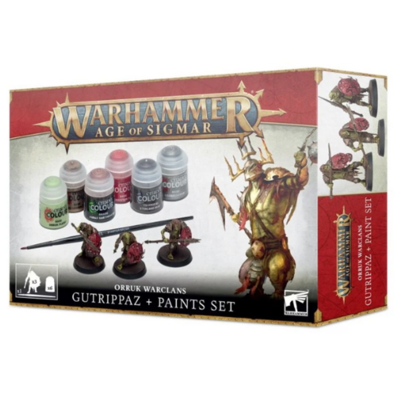 AOS Orruk Warclans Gutrippaz + Paints Set 60-09