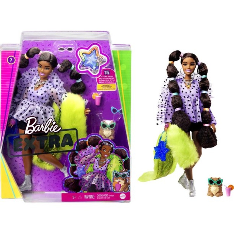 Barbie Extra #7 In Top & Furry Shrug with Pet Pomeranian