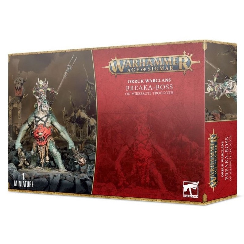 AOS Orruk Warclans Breaka-Boss On Mirebrute Troggoth 89-68