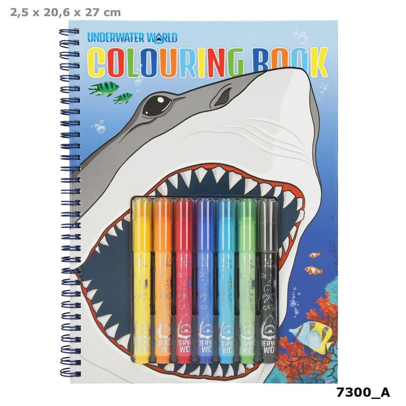 Underwater World Shark Colouring Book