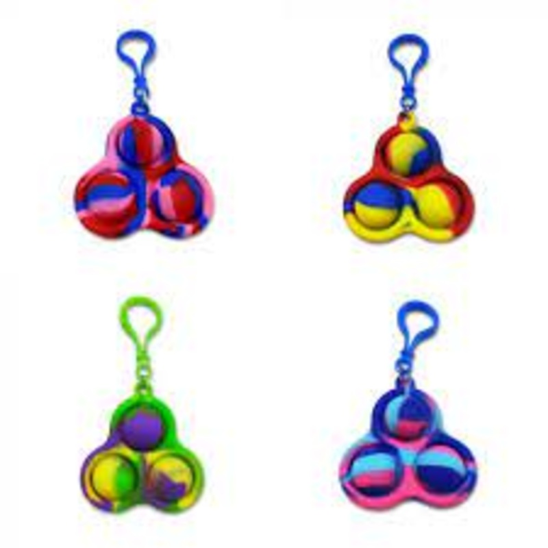 Triple Pop Push Poppers Keychain