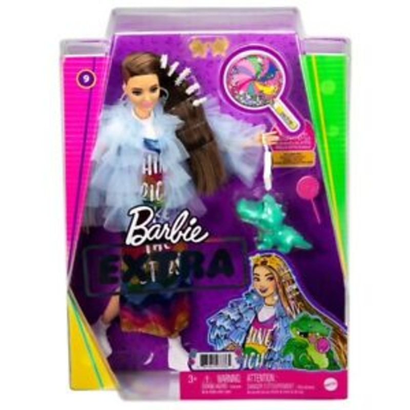 Barbie Extra #9 Doll With Blue Ruffled Jacket