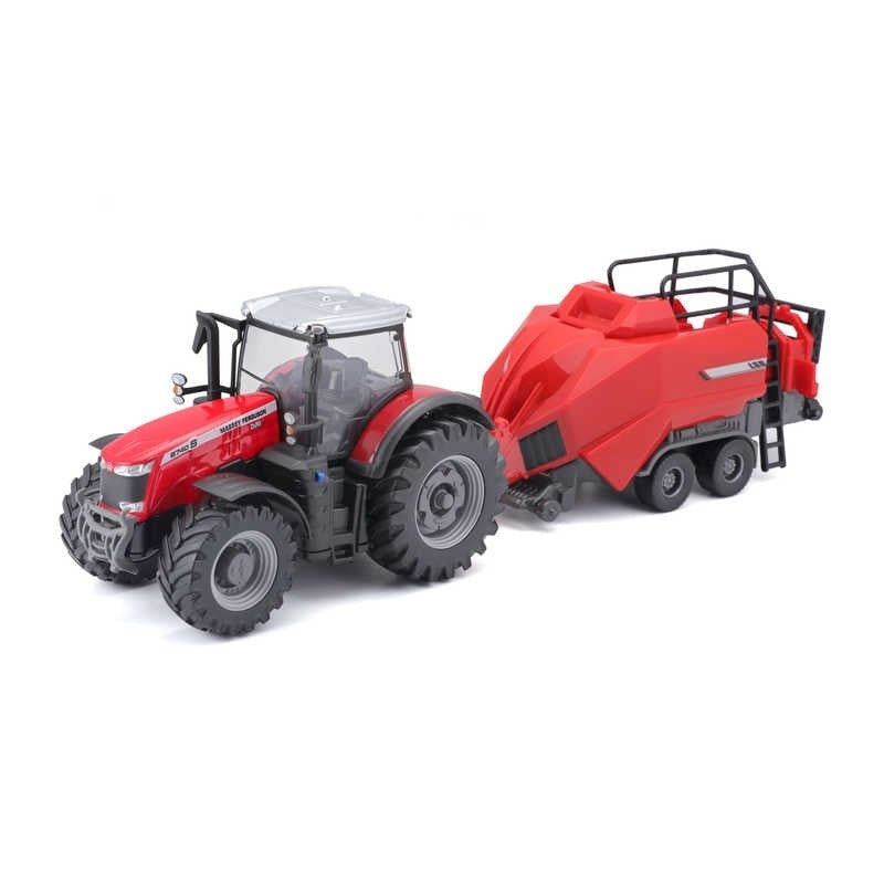 Bburago Massey Ferguson 8740S with Baler