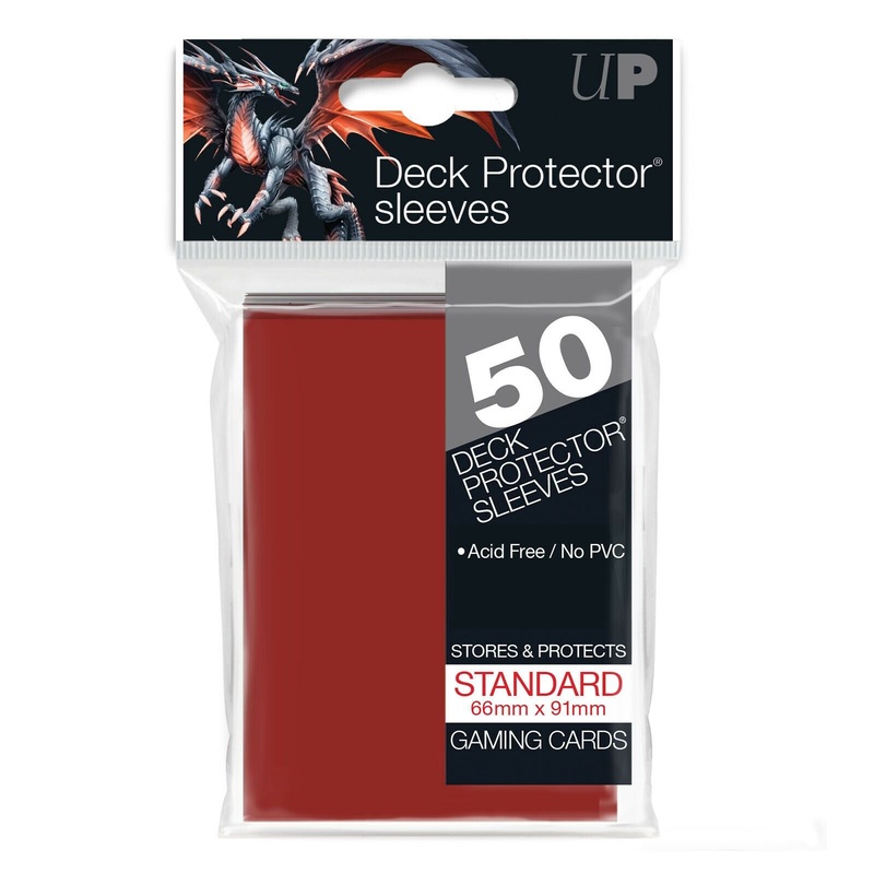 Ultra Pro Deck Protector Sleeves 66mm x 91mm - Red