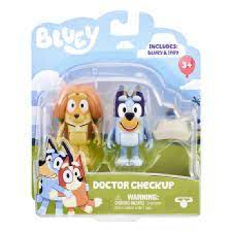 Bluey Figure 2 Pack - Doctor Checkup