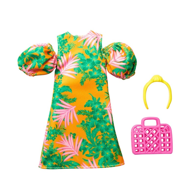 Barbie Fashions - Tropical Dress with Puff Sleeves