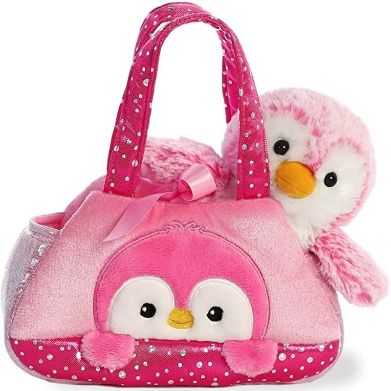 Aurora Fancy Pals Bag - Peek-a-Boo Penguin Pink