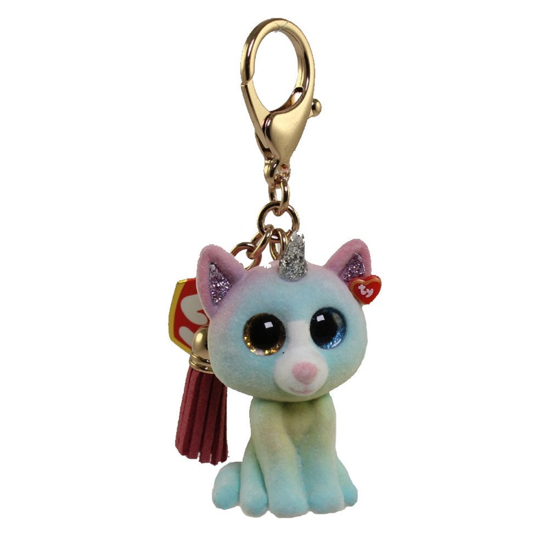 TY Mini Boos Keyring - Heather Cat