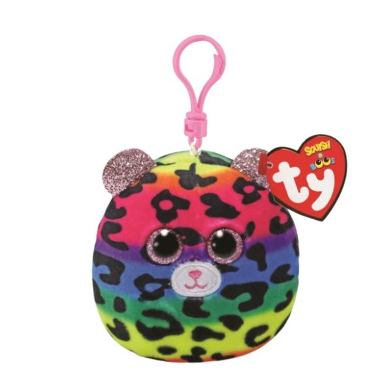 TY Squish A Boo Mini Clip - Dotty Leopard