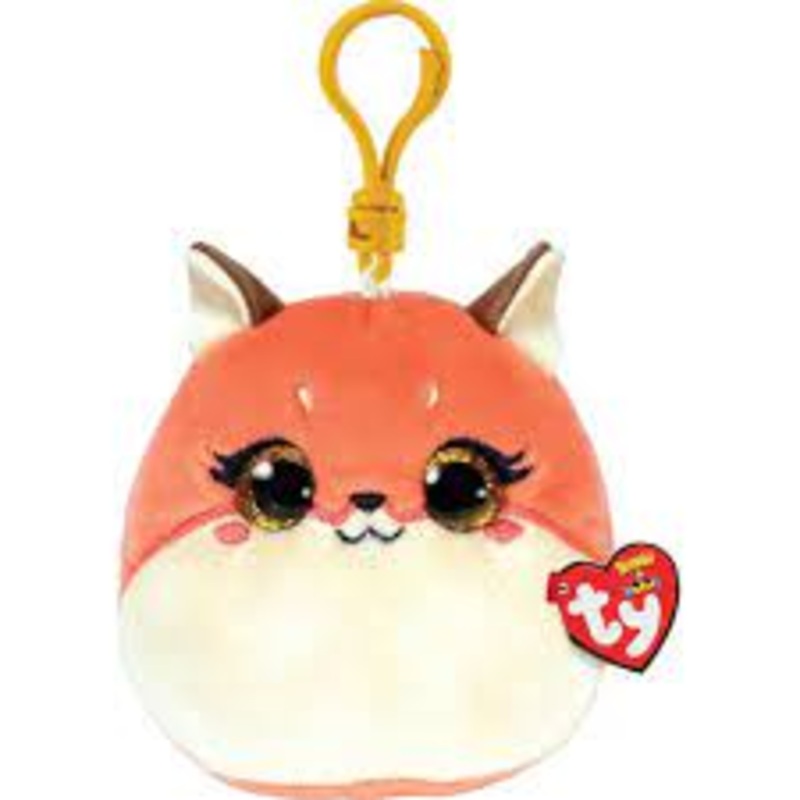 TY Squishy Beanies Key Clip - Roxie Fox